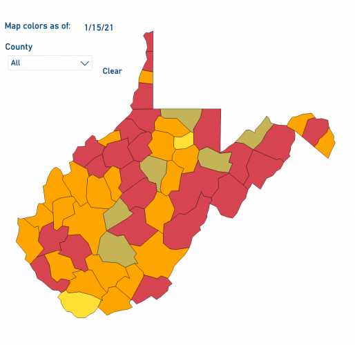 Ohio County Orange on COVID-19 Map for the First Time in Weeks